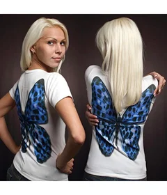 Прикольные футболки:  бабочка фото