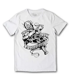 Прикольные футболки: тату костет и бита бел 