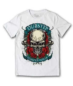 Прикольные футболки: череп dubstet бел 