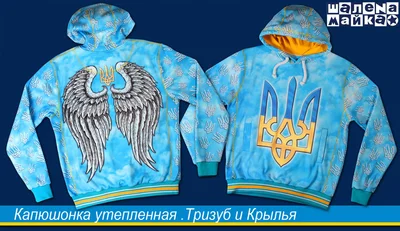 Прикольные футболки: Капюшонка утепленная. Тризуб и крылья