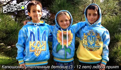Прикольные футболки: Капюшонки детские Украина (цена за 1шт)
